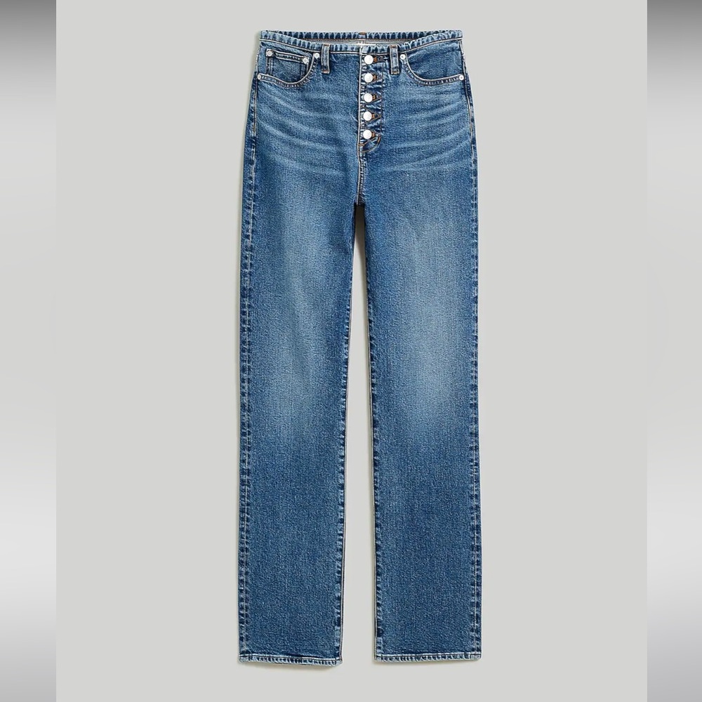Madewell The '90s Straight Jean in Liola Wash: Binded-Waist Edition - Picture 4 of 6